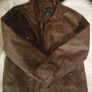 Brown bomber jacket